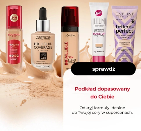 Podkład dopasowany do Ciebie - odkryj formuły idealne do Twojej cery w supercenach.